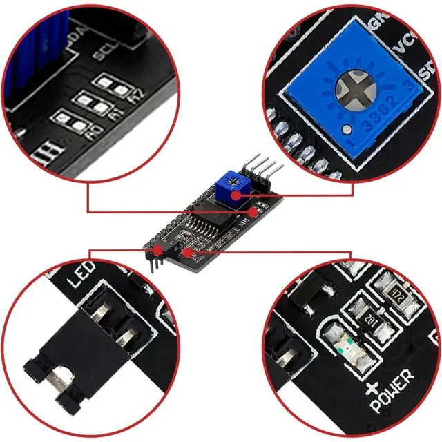 جزئیات ماژول I2C مخصوص LCD کاراکتری PCF8574