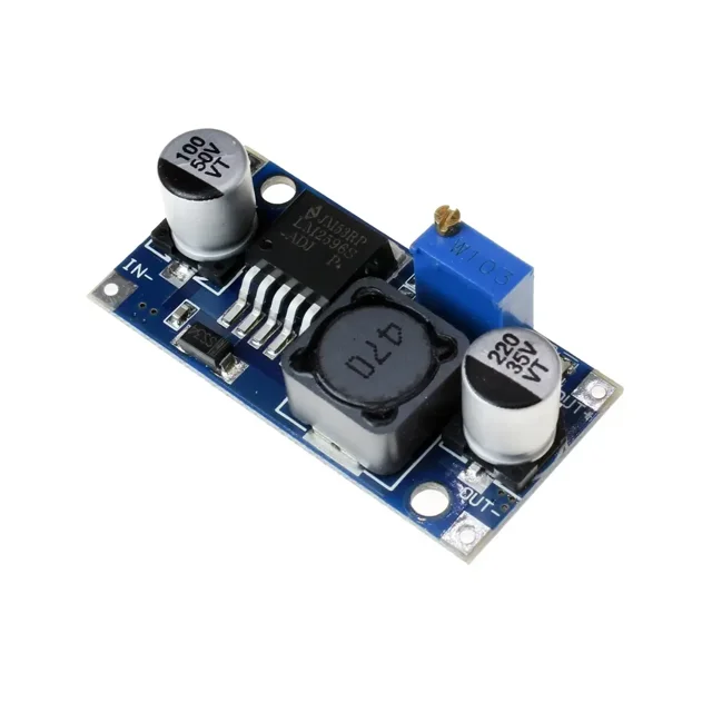 ماژول کاهنده ولتاژ LM2596 قابل تنظیم 2 آمپر